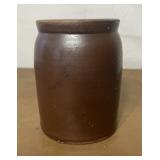 Brown crock canning jar
