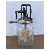 2 qt glass butter churn