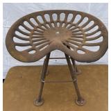 Deering Old Metal Tractor seat stool