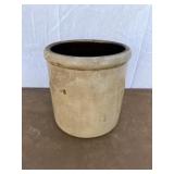 Tan crock. No chips or cracks.