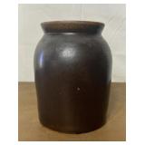 Brown crock canning jar