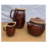 3 piece set of Hull Oven Proof Stoneware. Includes