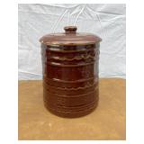 Mar Crest Oven Proof Cookie Jar. Has some chips.