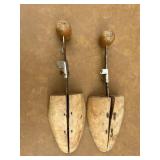 Pair of old wooden shoe stretchers.