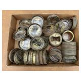 Flat of glass insert mason jar lids