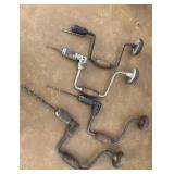 Lot of 4 old brace and bits