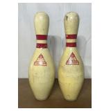 Pair of Dura-Mark Bowling Pins. Some cracks and ch