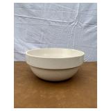 White stoneware mixing bowl