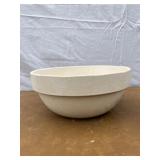 White stoneware mixing bowl