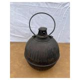 Metal smudge pot with handle
