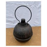 Metal smudge pot with handle