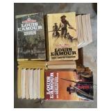 2 boxes of Louis Lamour books