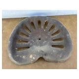 Old metal tractor seat