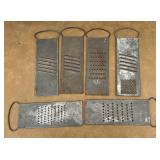 Lot of 6 slaw graters. 5 are marked Bluffton Slaw