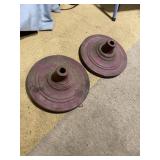 2 Antique Flag Pole Holders