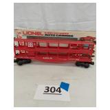 LIONEL SANTA FE AUTO CARRIER, #6-9281