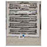 MTH SANTA FE 5-CAR 70 ABS PASSENGER SET - RIBBED,