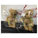 (2) Marvel Groot 8? Plush Toys NIP