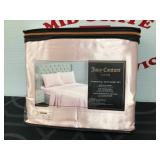 Juicy Couture 4pc Pink Satin Full Sheet Set