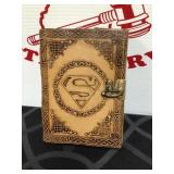 Superman Hand Made Leather Journal 5x7 Aged