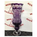 22? Bohemian Cut Glass Purple Amethyst Crystal