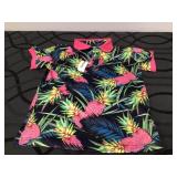 Youth Size 130 (US 6-7) Hawaiian Print Silky Polo