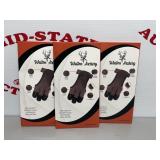 (3) Walton Archery Size Small Cowhide Gloves