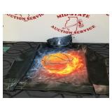 Youth Large Flaming Basketball Hoodie New without