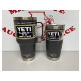 (2) Yeti Rambler Tumblers No Lid/Clips