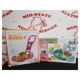 Hand Push Bubble Mower & Electric Water Sink