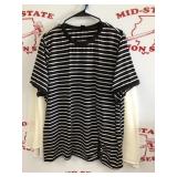 (2) Womenï¿½s 3X Shirt Lot New Short Sleeve & Long