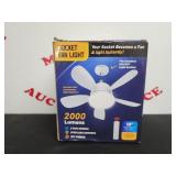 Socket Fan Light 2000 Lumens 18"