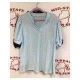 (2) New Womenï¿½s XL Shirts Short Sleeve Lot Pretty