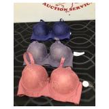 (3) Gaiyi Womenï¿½s 36DD Padded Underwire Bras Lot