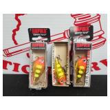 (3) Rapala Rippin Rap Fishing Lures