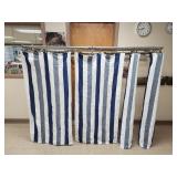 (4) Oversized/Beach Towels- Blue, Gray & White In