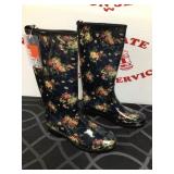 Hisea Womenï¿½s 7 Floral Rubber Boots New with Tag