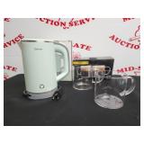 Electric Kettle & (2) Glass Mugs