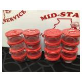 (4) Pyrex 8pc 1 Cup Glass Storage Bowls & Lids