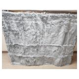 Furry Area Rug- 74" x 58" Gray In Color