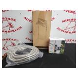 Garden Hose w Sprayer, Freestanding Hose Holder &