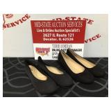(2) Pairs of Womenï¿½s 10 Black Flats & Wedge Shoes