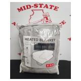 Heated Blanket Cozy Fleece Gray In Color Full