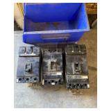 (3) Square D Circuit Breakers Lot