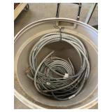 Large Lot of Flexible Metal Conduit in Trash Can