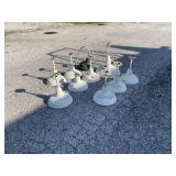 (10) Vintage Porcelain Lamp Fixtures Lot