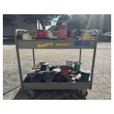 Metal Rolling Utility Cart with 51 Spools of