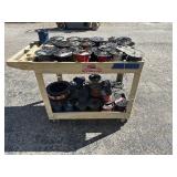 Rolling Utility Cart with 56 Spools of Electrical