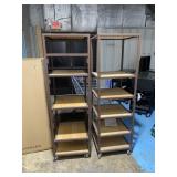 TWO CARTS WITH MULTIPLE SHELVES