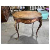 French Louis XV style marquetry side table with
